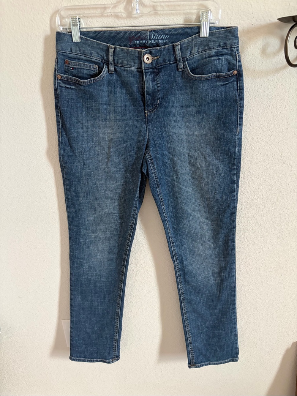 Tommy Hilfiger Dark Blue Cropped Sinny Midl-rise Jeans